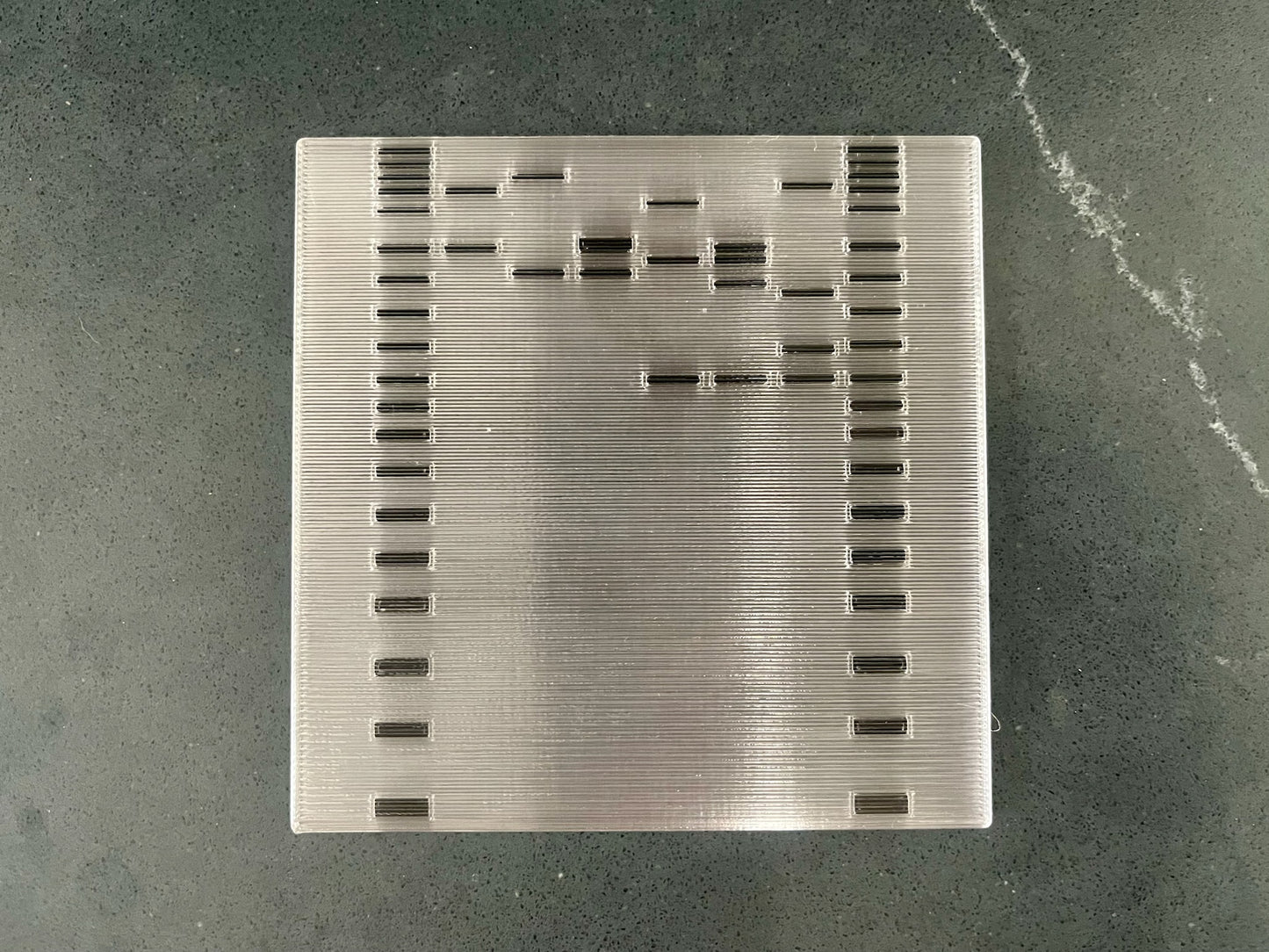 DNA Gel Science Coaster - Molecular Biology Lab Decor, Scientist Gift, Chemistry Teacher Present