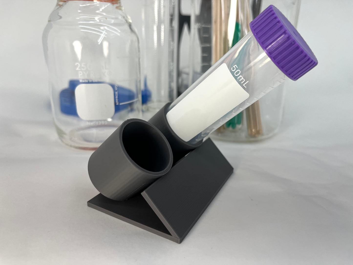 50ml Slanted Tube Rack Stand - Laboratory Test Tube Holder - Pipetting Station - Lab Organization - Scientific Equipment - Laboratory Accessories