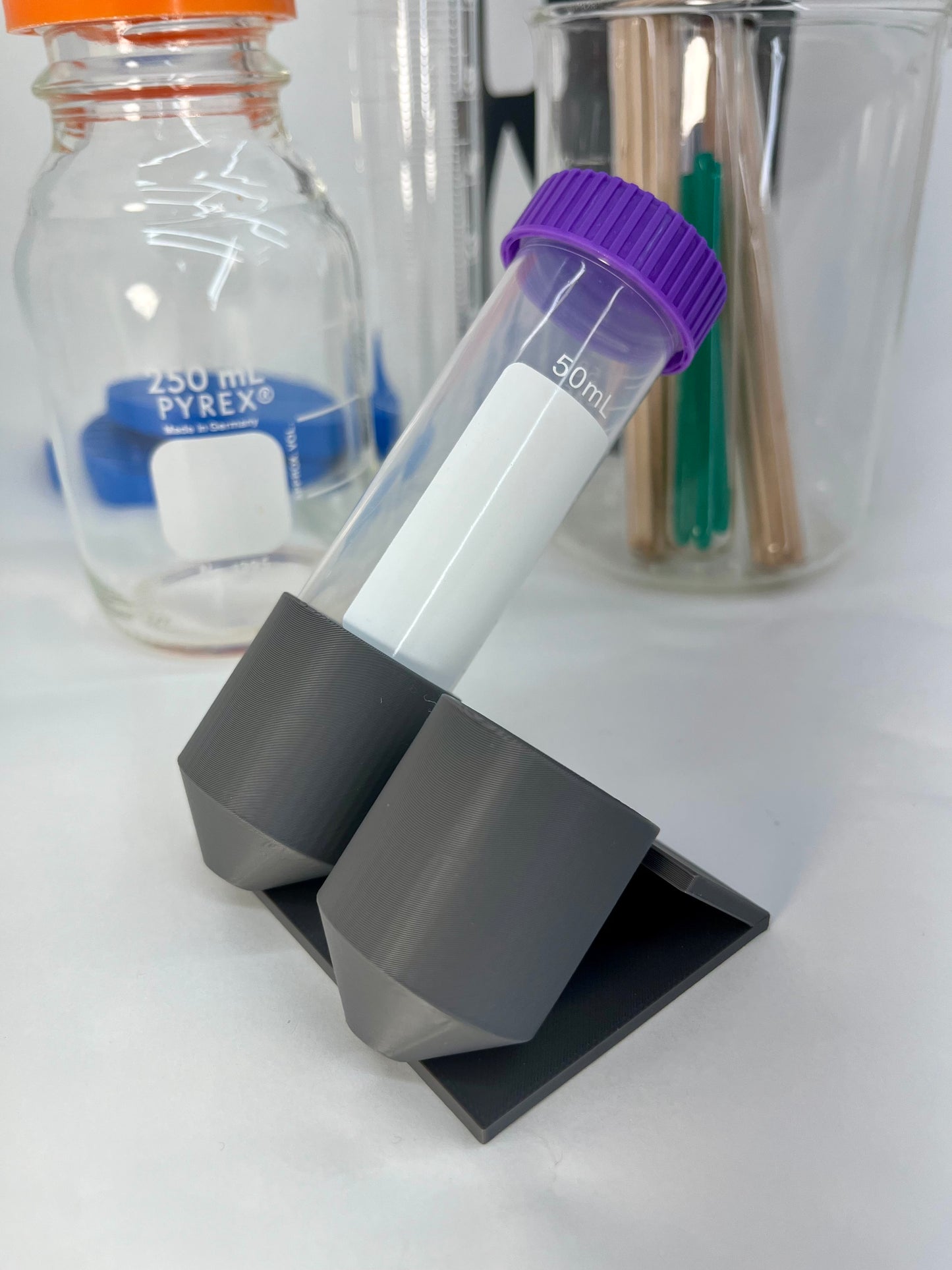 50ml Slanted Tube Rack Stand - Laboratory Test Tube Holder - Pipetting Station - Lab Organization - Scientific Equipment - Laboratory Accessories