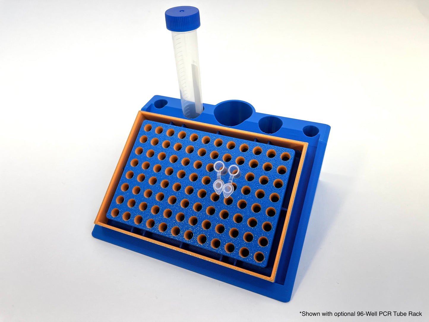 Ergonomic 96-Well PCR Plate Holder Workstation - Laboratory Equipment for Molecular Biology & PCR Setup | Custom Lab Organizer with Tube Holders