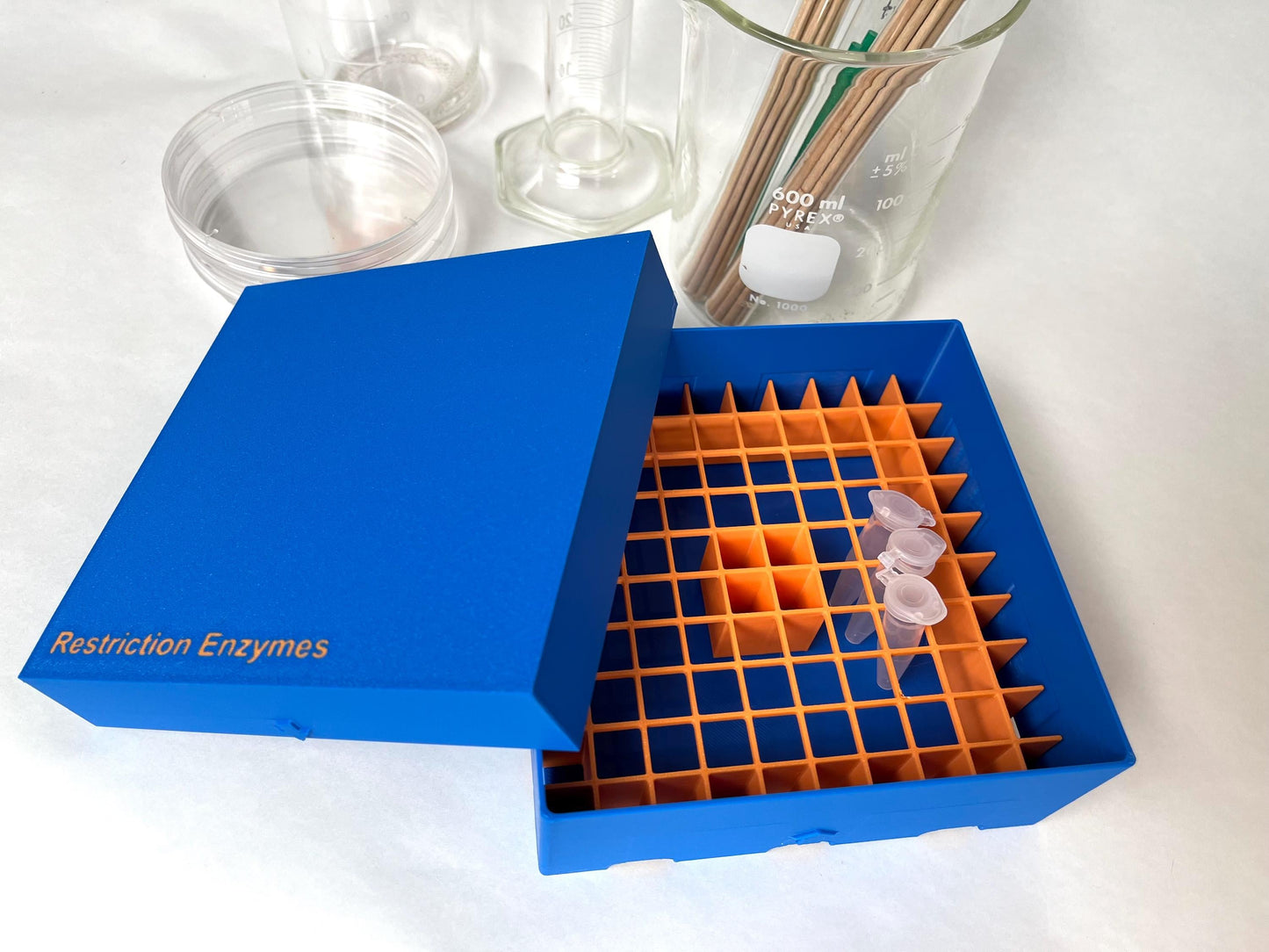 Custom Laboratory Freezer Storage Box (100-Place) | Premium DNA, PCR & Enzyme Sample Organization