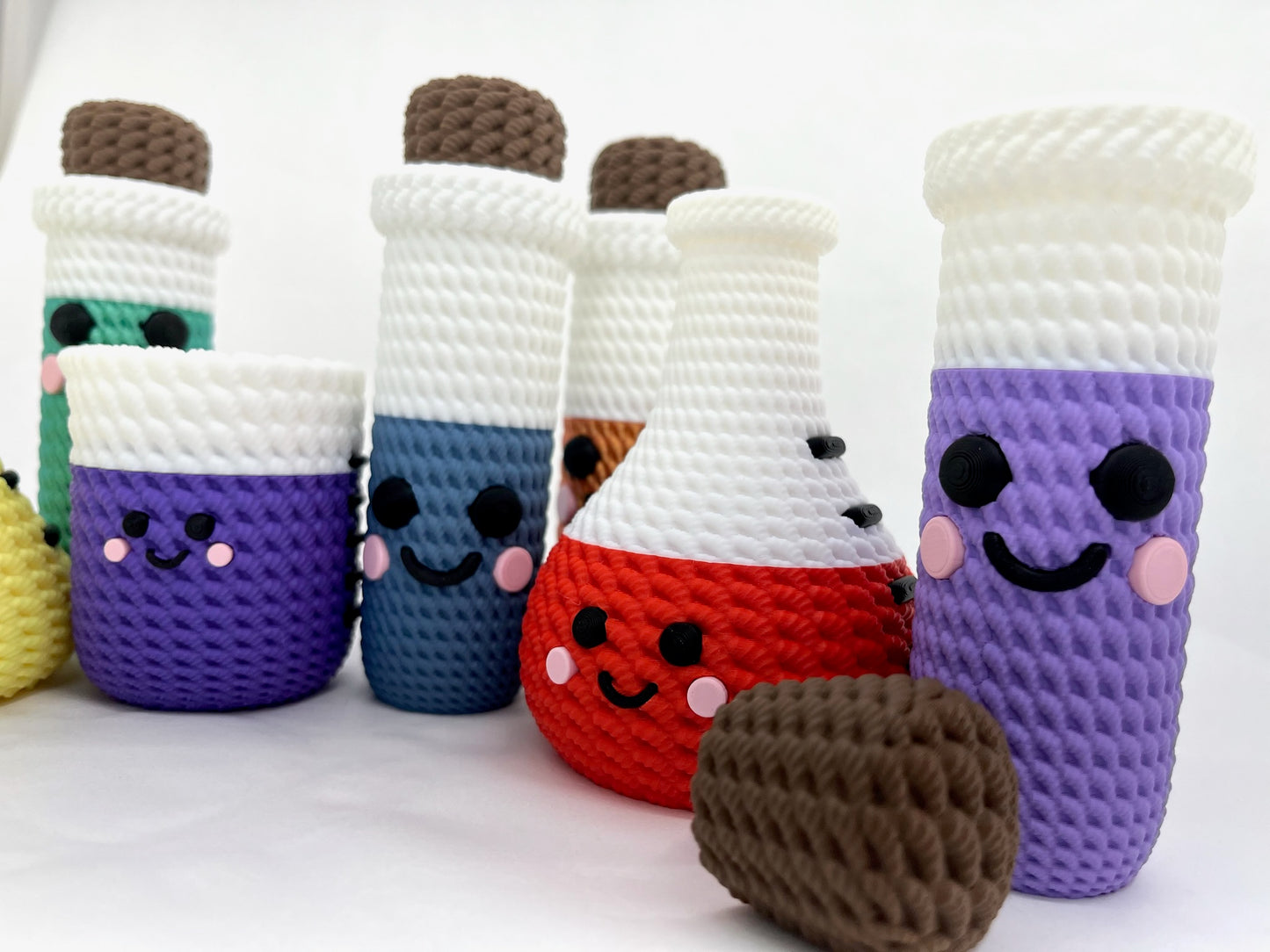 Kawaii Lab Toy Set - Science Desk Decor, Chemistry Teacher Gift, STEM Desk Accessories