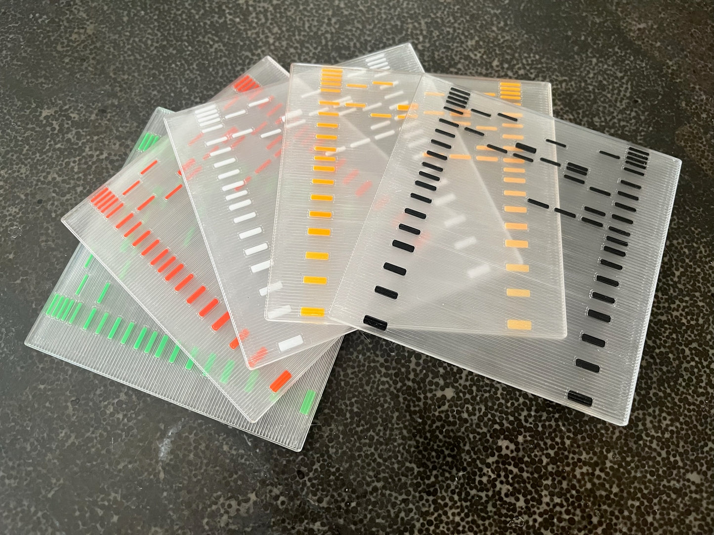 DNA Gel Science Coaster - Molecular Biology Lab Decor, Scientist Gift, Chemistry Teacher Present