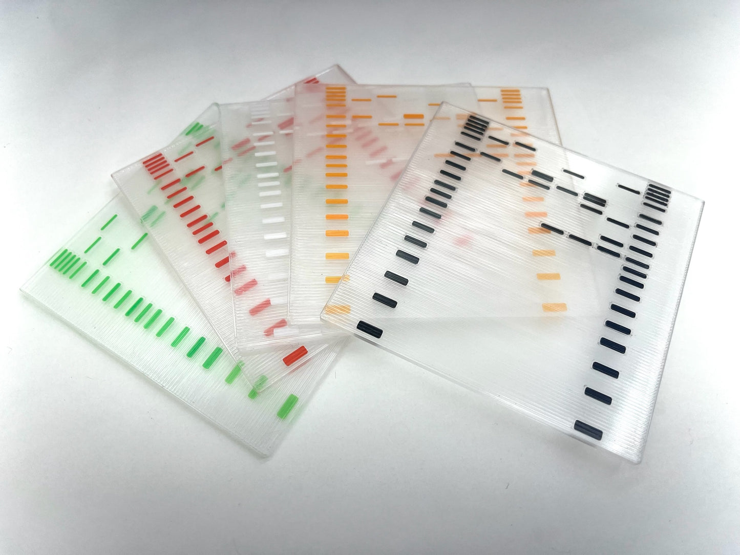 DNA Gel Science Coaster - Molecular Biology Lab Decor, Scientist Gift, Chemistry Teacher Present