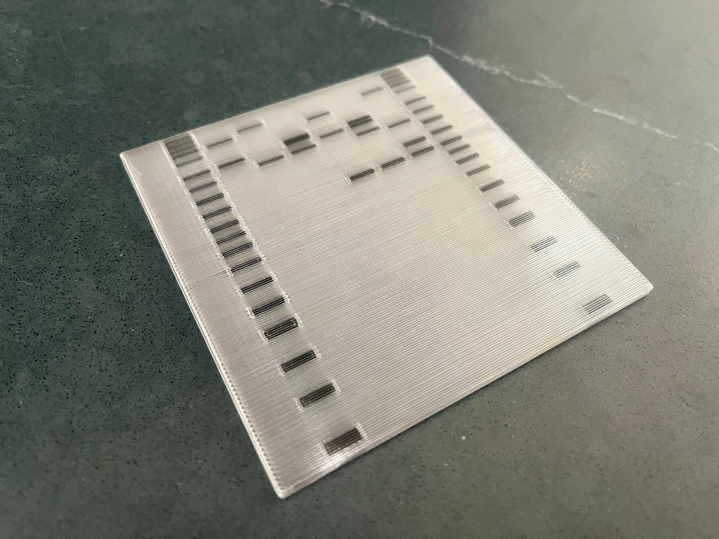 DNA Gel Science Coaster - Molecular Biology Lab Decor, Scientist Gift, Chemistry Teacher Present