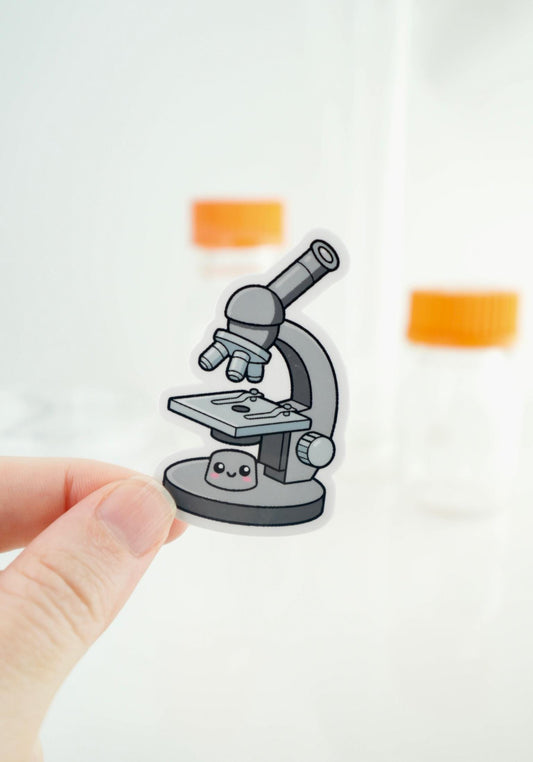 Microscope Sticker Kawaii Water Bottle Laptop Vinyl Science Teacher Gift