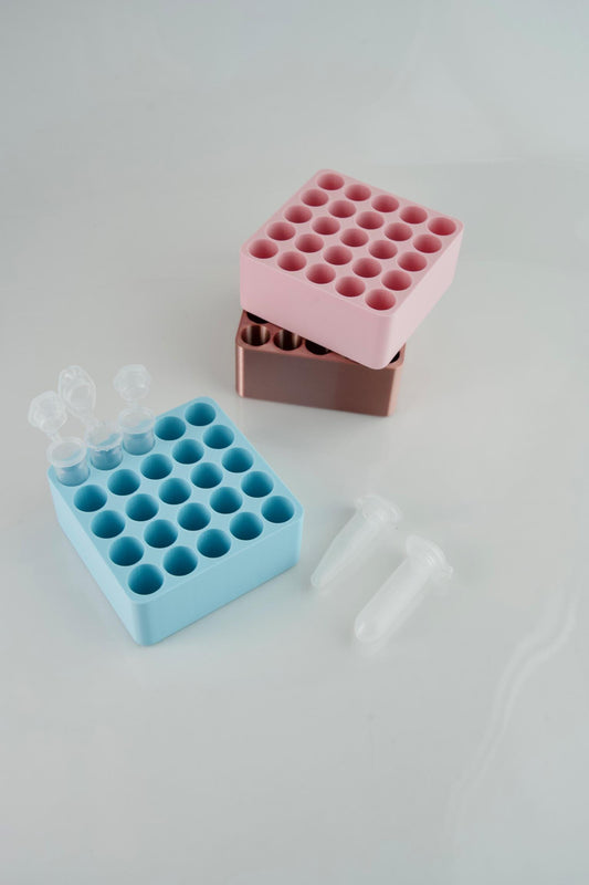 25 Tube Microcentrifuge Rack Holder for 1.5/2mL Tubes Lab Storage Organizer